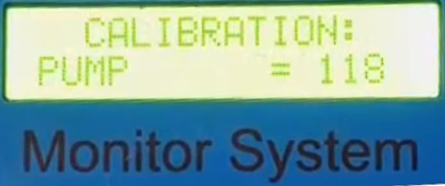 Màn hình hiệu chỉnh dung tích bơm máy phân phối dung dịch môi trường