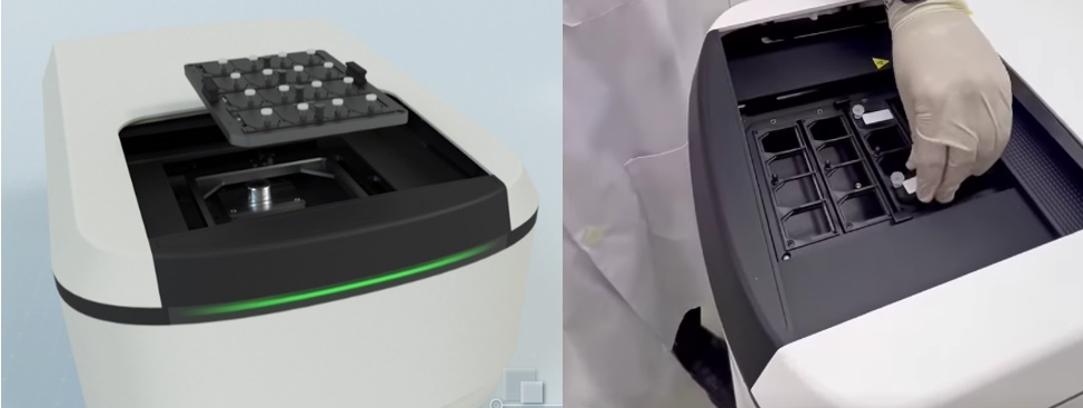 Hình 4: Các chip sau khi khuếch đại được đặt vào máy đọc